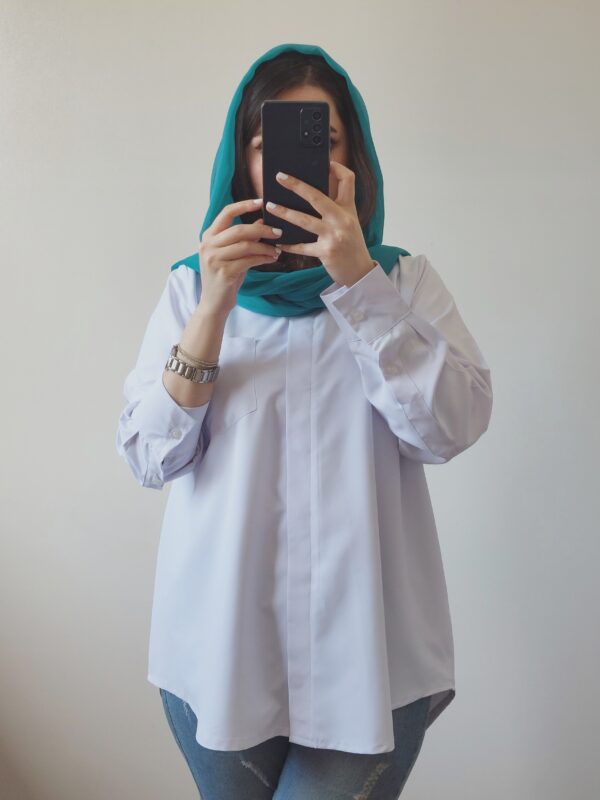 شومیز بیسیک سفید کد 0050